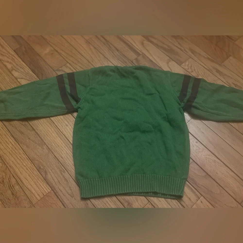 Gymboree Green Kids Sweater with Soccer Ball Applique and Buttons Boys Size 5T